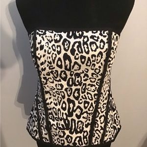 White House / Black Market strapless, corset top